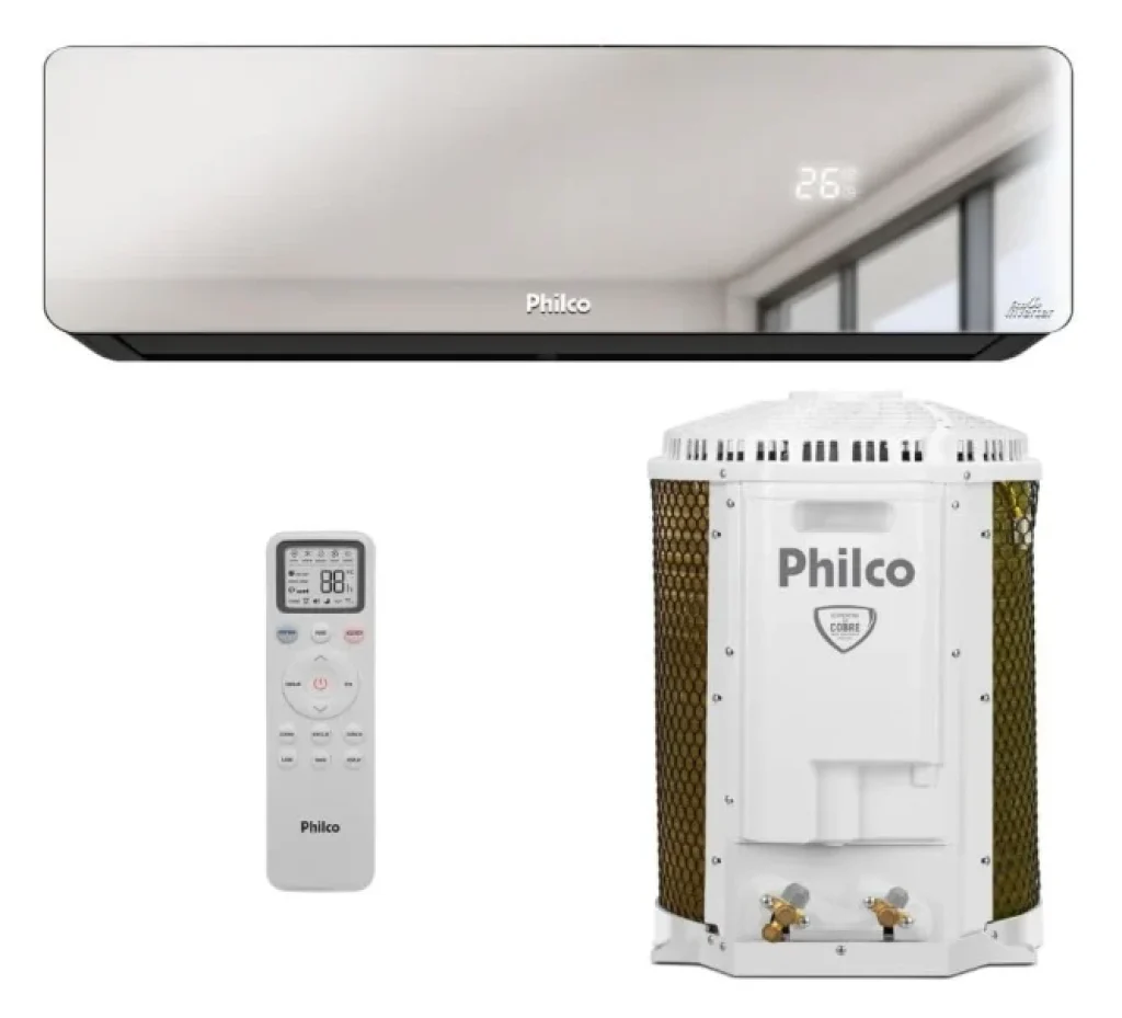Ar Condicionado Split Inverter Philco Espelhado 12000 BTUs Quente e Frio 220V – PAC12QG
