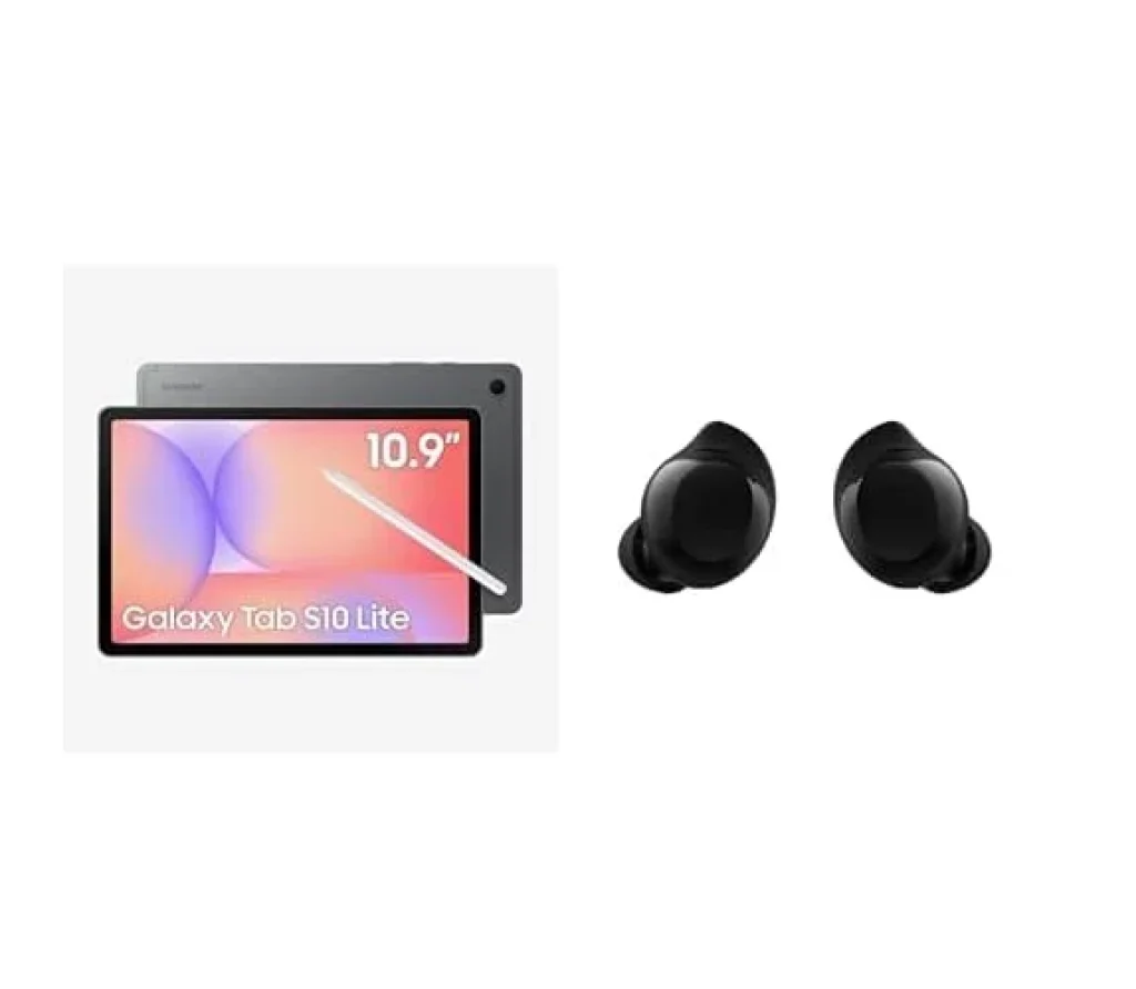 Combo Samsung Galaxy Tab S10 Lite, 128GB, 6GB RAM, Tela 10.9″, WIFI, Cinza + Fone de Ouvido, sem fio Samsung Galaxy Buds Core, cancelamento de ruído, interprete inteligente