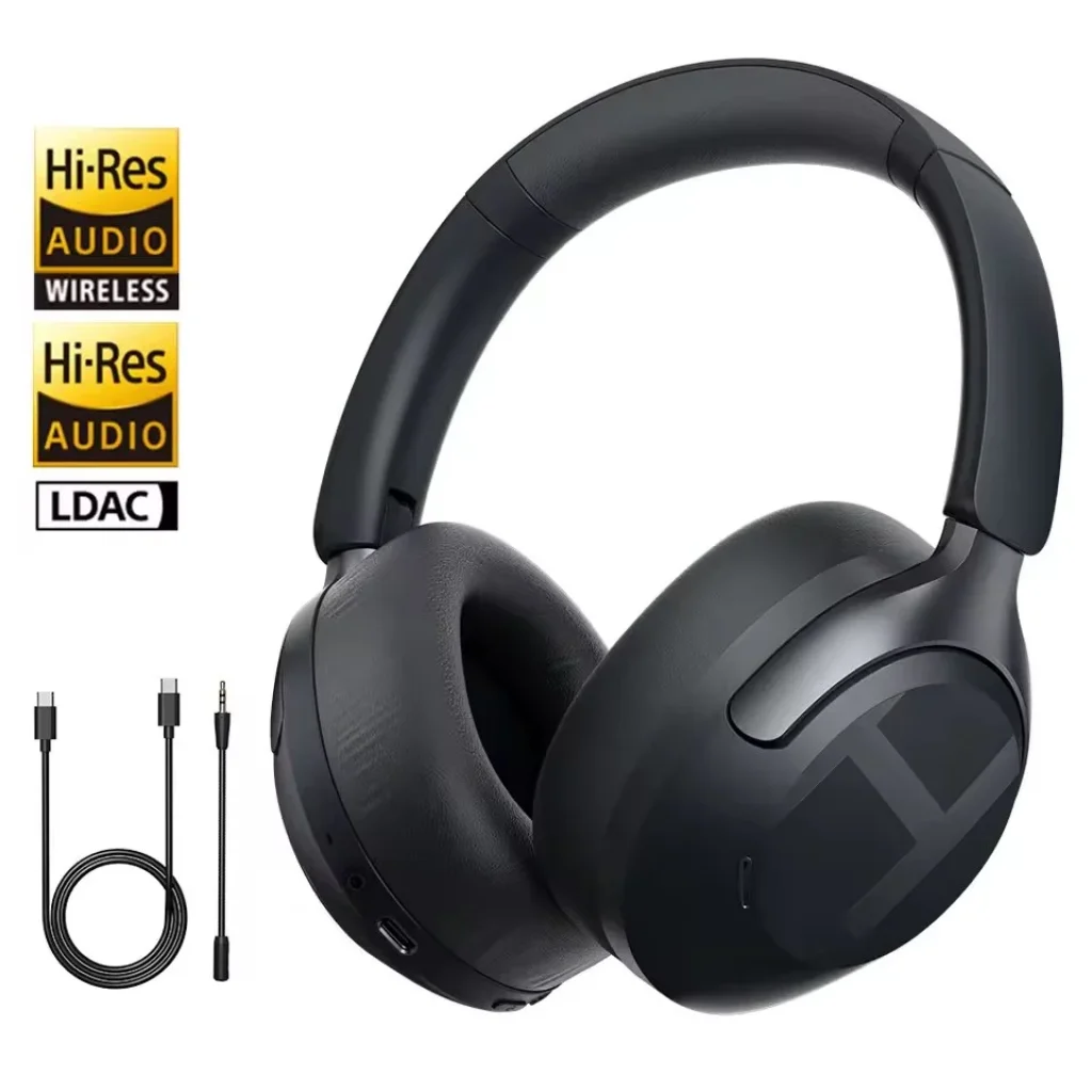 Headphone HAYLOU S40 ANC, Hi-Res, Cancelamento de Ruído de 50dB, Espacial 3D de Alta Resolução, Bluetooth 6.0, Sem Fio, Headset Fones LDAC