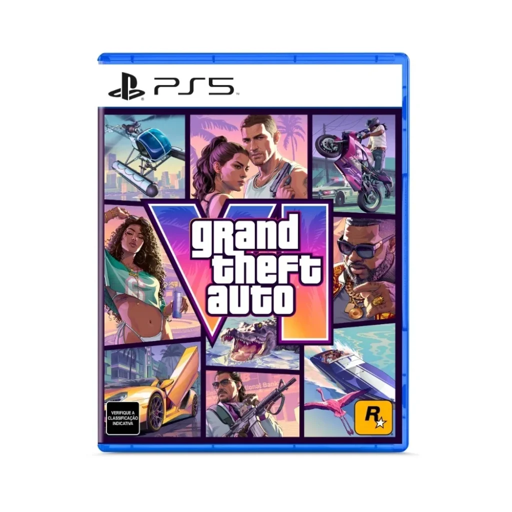 Jogo Grand Theft Auto VI (GTA 6) – PlayStation 5 – Versão Física