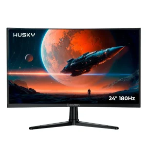 Monitor Gamer Curvo Husky Boreal 24″, FHD, 180Hz, 1ms, Adaptive Sync, VA, DisplayPort e HDMI, HDR – HMG00424PT