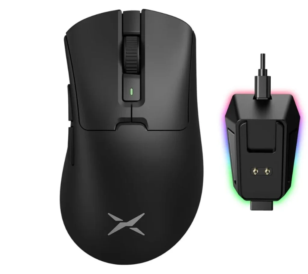 Mouse Gamer Delux M900 Pro, RGB, Sensor Pixart PAW3395, 26.000 DPI, 8000Hz, com Base de Carregamento