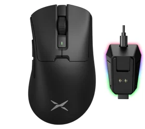Mouse Gamer Delux M900 Pro, RGB, Sensor Pixart PAW3395, 26.000 DPI, 8000Hz, com Base de Carregamento