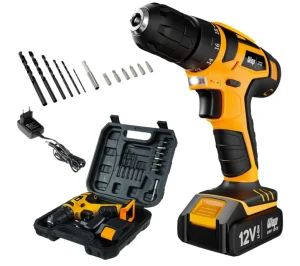 Parafusadeira e Furadeira à Bateria WAP 12V BPF-12K3, Kit de 13 Acessórios e Maleta, Empunhadura Emborrachada, Bivolt