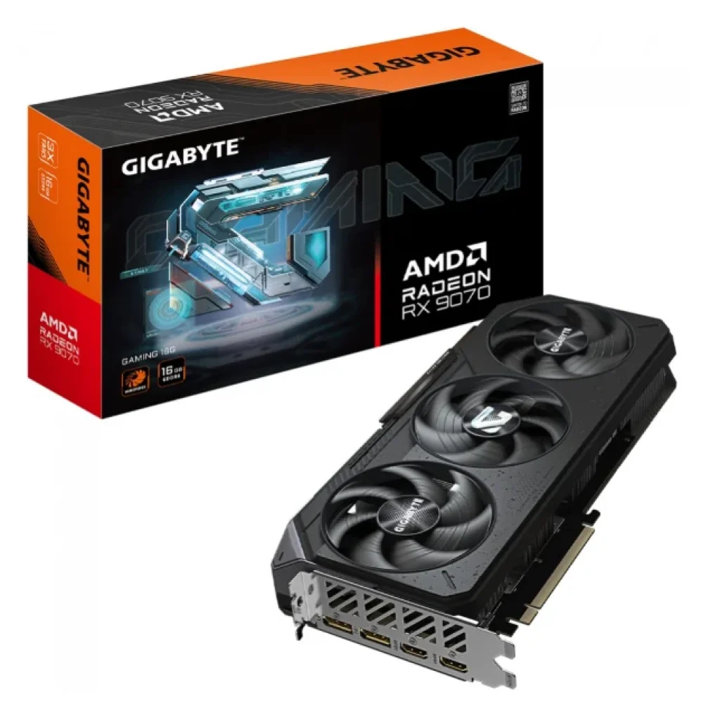 Placa de Vídeo Gigabyte AMD Radeon RX 9070 Gaming, 16GB, GDDR6, 256 bit, FSR, Ray Tracing – GV-R9070GAMING-16GD