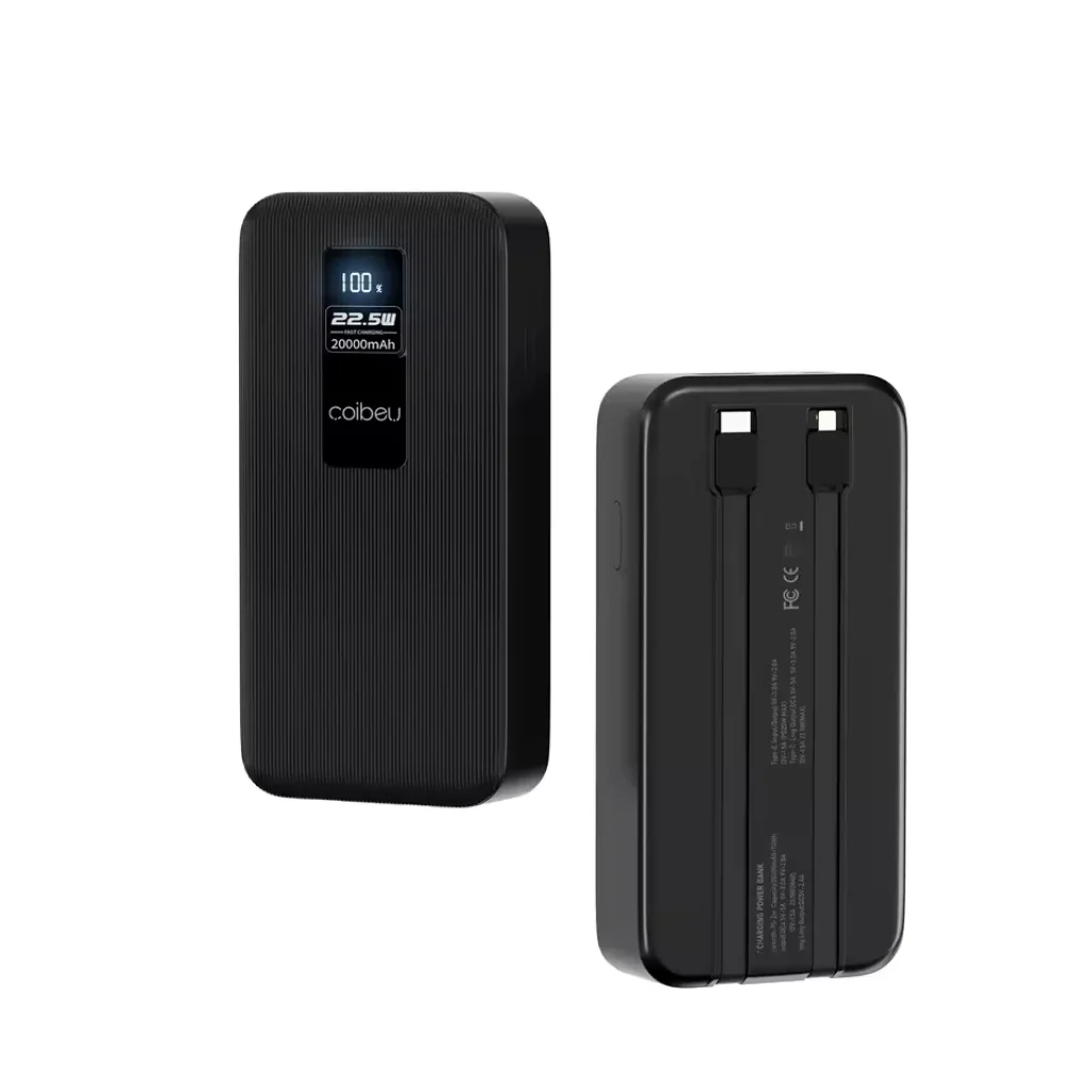Powerbank 20.000 mAh Coibeu 22,5W Cabos USB-C e Lightning