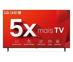 Smart TV LG 98” UHD 4K AI Super Slim UT9050 – 120Hz Nativo, Processador AI Alpha 8 4K, HDR10 Pro, webOS 24 – 98UT9050PSA