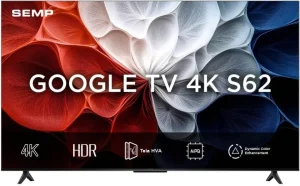 Smart TV SEMP 55″ (2025) S62 4K UHD LED HVA Processador AiPQ Pro Google TV – 55S62
