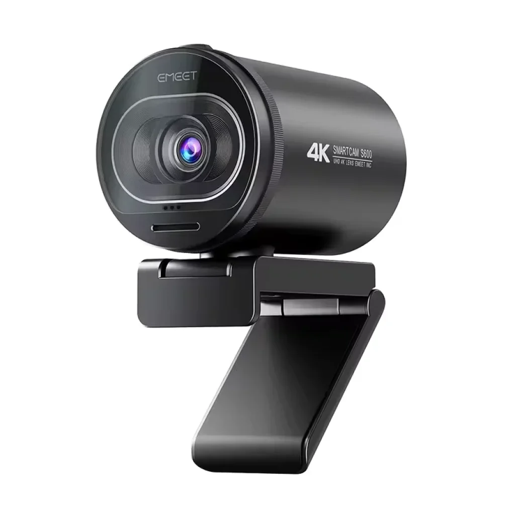 Webcam EMEET S600 4K para Streaming, Video Call, 8MP USB Câmera com Foco Automático e Microfones com Cancelamento de ruído