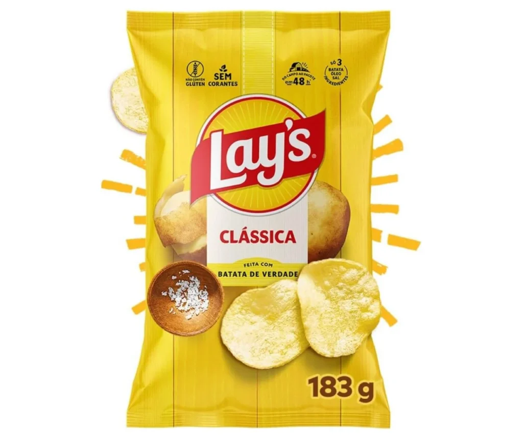 3x – Batata Frita Lisa Clássica Lay’s Pacote 183g
