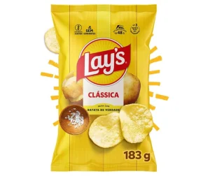 3x – Batata Frita Lisa Clássica Lay’s Pacote 183g