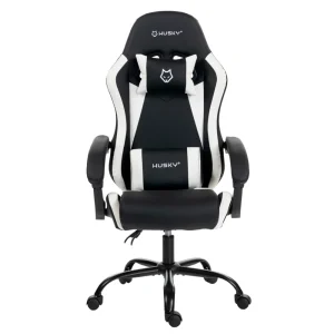 Cadeira Gamer Husky Storm 100, Até 120kg, Almofadas, Reclinável 135º, PU, Preta E Branca – HCG100PTBR