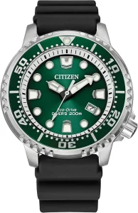 Citizen Promaster Dive Eco-Drive Watch, 3-Hand Date, ISO Certified, Ponteiros e marcadores luminosos, bisel giratório