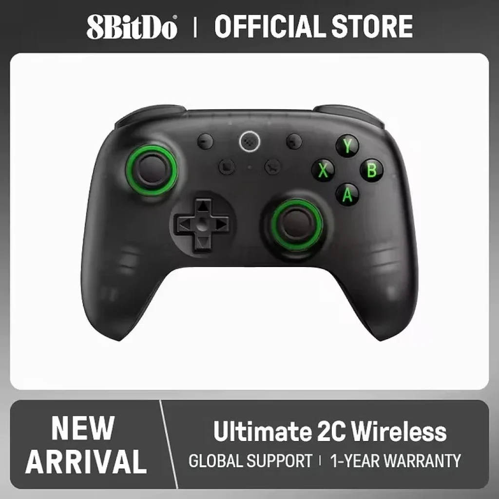 Controle Sem Fio 8BitDo Ultimate 2C – Wireless Gaming Controller Tri-Mode for PC, Windows 10, 11, Steam Deck, Raspberry Pi, Android