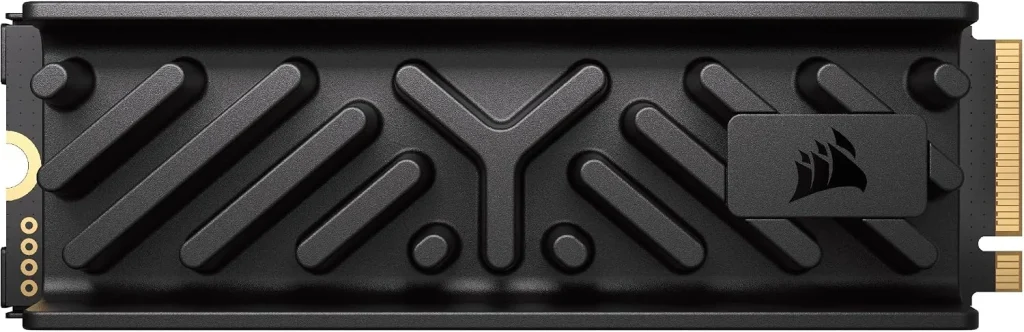 CORSAIR MP700 ELITE 1TB PCIe 5.0 x4 NVMe M.2 SSD – Included Aluminum Heatsink – Up to 10,000MB/sec – High-Density 3D TLC NAND – M.2 2280 – DirectStorage Compatible – Black