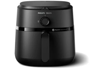 Fritadeira Airfryer Philips Walita Série 1000 XL – 6,2 litros, Tecnologia RapidAir, 12 Modos de Preparo, Até 90% Menos Óleo, 2 anos de garantia, Controle Analógico, Preta, 220v (NA130/09)