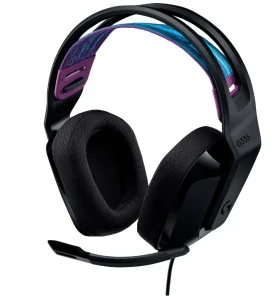 Headset Gamer Logitech G335 com Almofadas com Espuma de Memória, Design Leve e Conexão 3,5mm para PC, PlayStation, Xbox, Nintendo Switch e Mobile – Preto – 981-000977