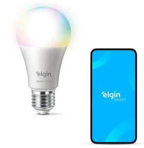 Lâmpada Inteligente Elgin 15W Smart Color RGB WiFi compatível com Alexa e Google Home