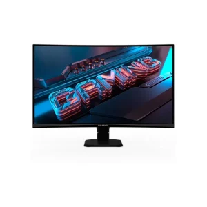 Monitor Gamer Curvo Gigabyte 27″ QHD, 180Hz, 1ms, VA, 1500R, DisplayPort 1.4 e HDMI 2.0, 122% sRGB, HDR, FreeSync – GS27QCA-SA