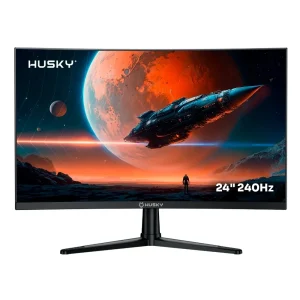 Monitor Gamer Curvo Husky Boreal 24″, FHD, 240Hz, 1ms, Adaptive Sync, VA, DisplayPort e HDMI, HDR – HMG00524PT