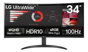Monitor LG UltraWide 34” 100Hz – 34WR50QK-B