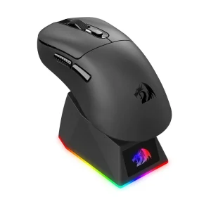 Mouse Gamer Sem Fio Redragon Ebony Standard, RGB, 24000 DPI, Pixart PAW3311, Tri-Mode, Com Dock, Preto – M998-STD-1K