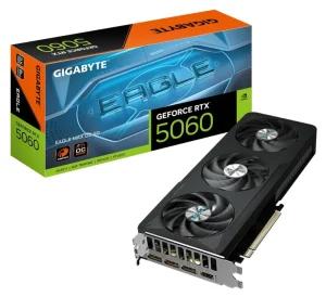 Placa de v;ideo Gigabyte GeForce RTX 5060 Eagle MAX OC 8G – 8 GB GDDR7, 128 bits, PCI-E 5.0, 2550 MHz Core Clock, 3X DisplayPort, 1x HDMI, NVIDIA DLSS 4 – GV-N5060EAGLEMAX OC-8GD