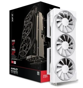 Placa de vídeo XFX Swift RX 9070 OC 16GB Branca Triple Fan Gaming Edition AMD Radeon GDDR6 HDMI 3xDP, AMD RDNA 4 – RX-97SWFB3W9