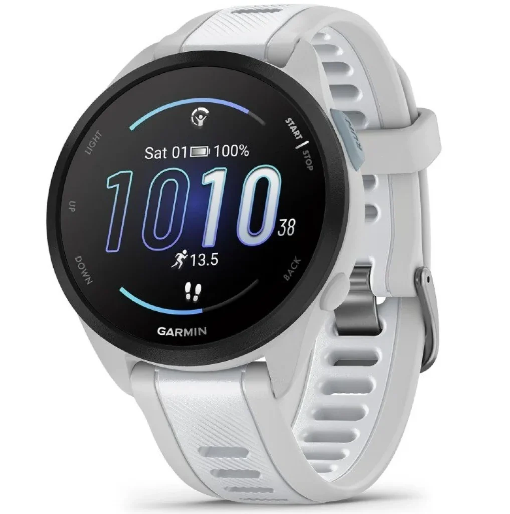 Relógio Garmin Forerunner 165 Preto e Cinza Ardosia AMOLED com Monitor Cardíaco de Pulso, GPS e memória de 4GB