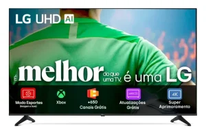 Smart TV LG 50″ 4K UA75 – Processador IA α7 Gen8, 4K Super Upscaling, Controle com Botão IA, webOS 25 – 50UA7500PSA