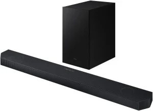 Soundbar Samsung Série Q HW-Q600H, Bluetooth, 360W, com Subwoofer Sem Fio, 3.1.2 Canais, Dolby Atmos, Preto – HWQ600HZD
