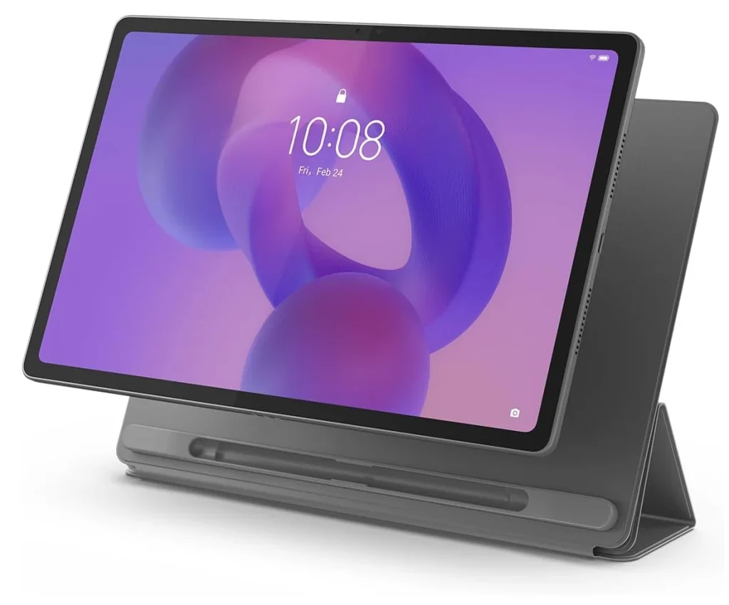 Tablet Lenovo Idea Tab Plus 12,1″, 8GB RAM, 128GB, Tela 2,5K 90Hz 800 nits, Octa-Core, MediaTek Dimensity 6400, Quatro alto-falantes com Dolby Atmos, 10.200 mAh, Acompanha Capa e Caneta – ZAG70943BR