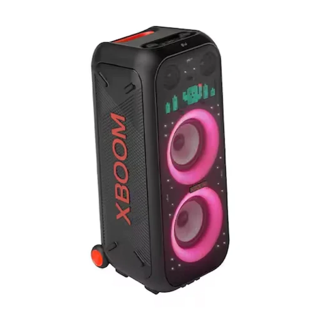 Caixa de Som Portátil LG XBOOM XL9T IPX4 Bivolt com Bluetooth, Alça de transporte e Display LED 1.000W RMS – Preta