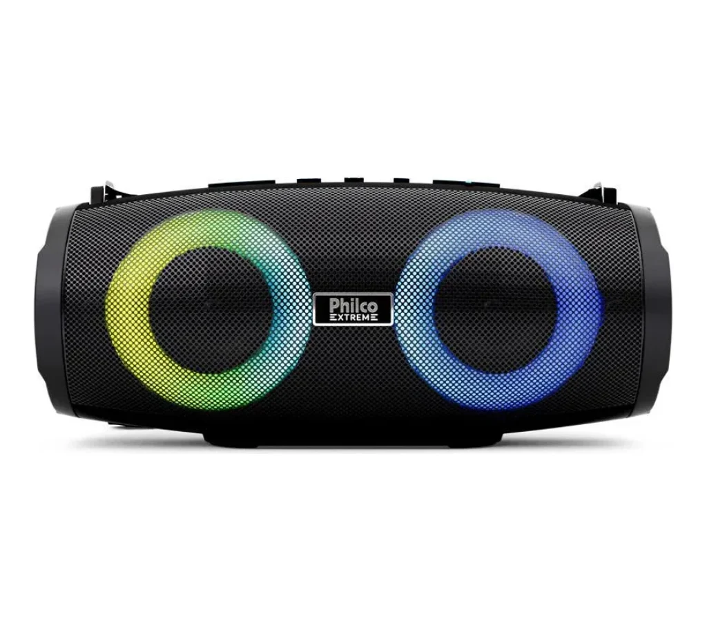 Caixa de Som Speaker Philco Extreme 40W Rádio FM Bateria até 16h Bluetooth V5.3 P2 e USB – PBS45BT