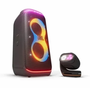 Combo JBL Caixa de Som PartyBox Club 120 Bluetooth 160W Amplificada Portátil USB – Bivolt + JBL PartyLight Beam – JBLPBCLUB120BR