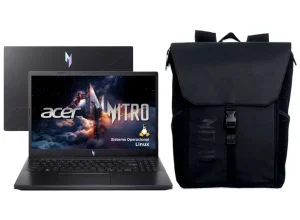 Combo Notebook Gamer Acer Nitro V15 i5-13420H, 16GB RAM, RTX 4050 6GB, SSD 512GB, 15.6″ FHD IPS 165Hz Linux – ANV15-52-52XM + Mochila para Notebook até 17″ Acer Nitro NBG450 Preta