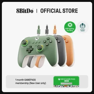 Controle Licenciado 8BitDo Ultimate C Xbox/Windows Hall Effect Fire Ring + 1 Mês GamePass