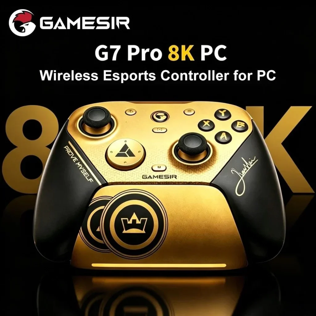 Controle Sem Fio Gamesir G7 Pro 8K Edição Champion para PC, Gamepad para Jogos de Esports com Taxa de Polling de 8000Hz e Resposta Ultra Rápida