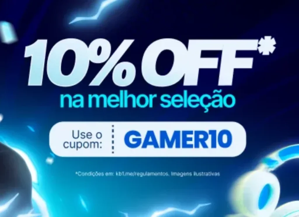 Cupom KaBuM! Quinzena Gamer de 10% OFF em Produtos Selecionados