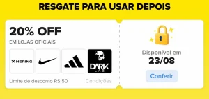Cupom Mercado Livre 20% OFF em Lojas Oficiais, Limitado a R$50 – Esquenta 9.9 – Resgate hoje e use amanhã 00h