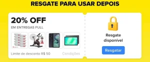 Cupom Mercado Livre 20% OFF em Entregas Full, Limitado a R$50 – Esquenta 9.9 – Resgate hoje e use amanhã 00h