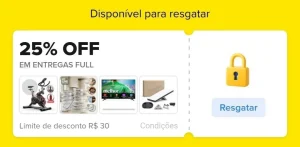 Cupom Mercado Livre 25% OFF em Entregas Full, Limitado a R$30 – Esquenta 8.8 – Resgate hoje e use amanhã 00h