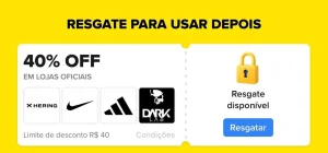 Cupom Mercado Livre 40% OFF em Lojas Oficiais, Limitado a R$40 – Esquenta 8.8 – Resgate hoje e use amanhã 00h