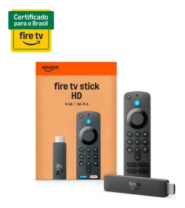 Fire TV Stick HD (Última geração) | Com controle remoto por voz com Alexa (inclui comandos de TV), controles de casa inteligente e streaming em HD