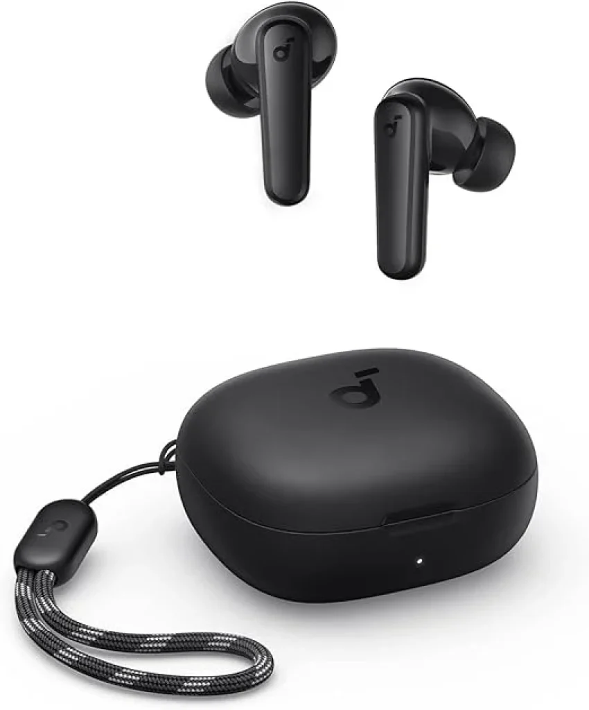 Fone de Ouvido Bluetooth, soundcore R50i da Anker, TWS, Graves Potentes, BassUp Drivers 10mm, 30H Reprodução, Resistência à Água, 2 Mics IA, App Personalização Som