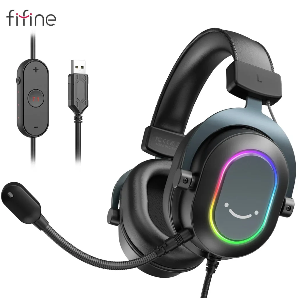 Headset Gamer Fifine H6 Ampligame RGB