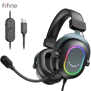 Headset Gamer Fifine H6 Ampligame RGB