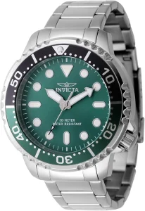 Relógio Invicta Pro Diver Masculino 48 mm Aço Inoxidável Mostrador Verde PC21J Quartzo