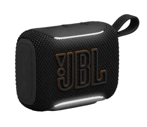 Caixa de Som JBL Go 5 Bluetooth, 4,8W RMS, Portátil, Auracast, Bateria até 10h, À Prova D’água e Poeira, IP67, Preta – JBLGO5BLKBR