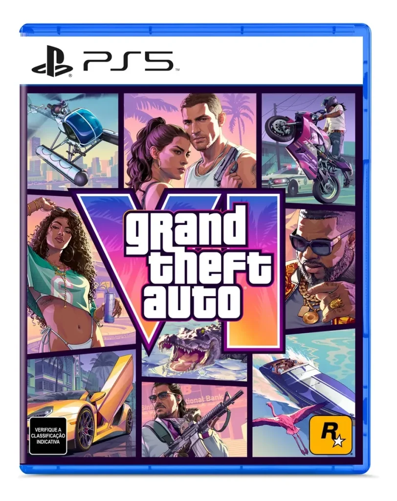 Jogo Grand Theft Auto VI (GTA 6) - PlayStation 5 - Versão Física